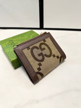 Load image into Gallery viewer, GC623 GG Medium Wallet with Bamboo / 5.1&quot;W x 3.3&quot;H x 0.8&quot;D
