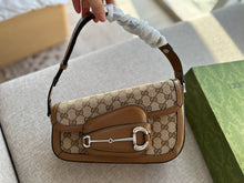 Load image into Gallery viewer, GC598 Gucci Horsebit 1955 Small Shoulder Bag / 10.4&quot;W x 6.7-4.1&quot;H x 3.1-1.6&quot;D
