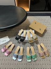 Load image into Gallery viewer, SE1608 Dior Dway Heeled Slide 3.5cm(1.5inch) / Size4-11

