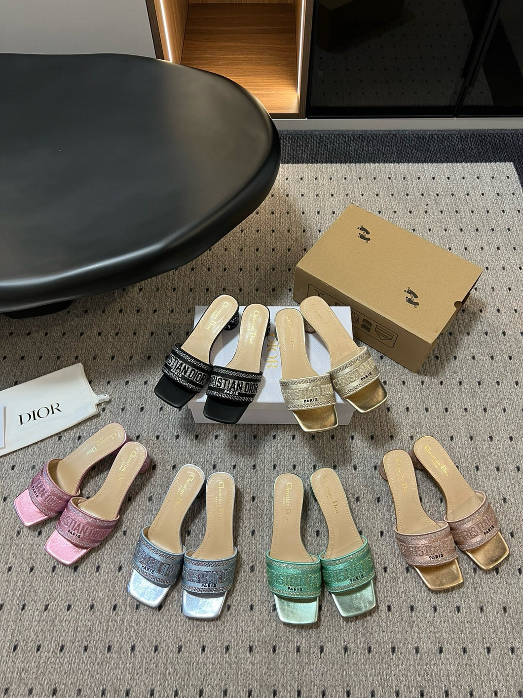 SE1608 Dior Dway Heeled Slide 3.5cm(1.5inch) / Size4-11