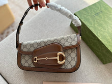 Load image into Gallery viewer, GC600 Gucci Horsebit 1955 Small Shoulder Bag / 10.4&quot;W x 6.7-4.1&quot;H x 3.1-1.6&quot;D
