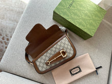 Load image into Gallery viewer, GC599 Gucci Horsebit 1955 Small Shoulder Bag / 10.4&quot;W x 6.7-4.1&quot;H x 3.1-1.6&quot;D
