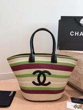 Load image into Gallery viewer, CC1441 Chanel Coco Beach Tote / Woven Multi / 48 x 29 cm
