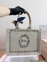 Load image into Gallery viewer, DR619 Dior Book Tote / Original 3D Embossed Oblique Canvas / Medium 35 cm
