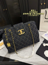 Load image into Gallery viewer, CC1445 Chanel Vintage Denim Airport Bag / 35 x 27 cm
