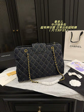 Load image into Gallery viewer, CC1445 Chanel Vintage Denim Airport Bag / 35 x 27 cm

