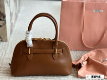 Load image into Gallery viewer, MIU002 Aventure Nappa Leather Top-handle Bag / 6.7x13x4.3inch
