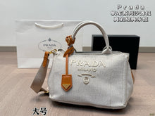 Load image into Gallery viewer, PD354 Linen Blend Small/Large Handbag
