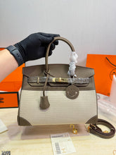 Load image into Gallery viewer, HM193 Hermes Birkin 30 / Canvas &amp; Leather Trim / 30 x 21 cm
