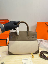 Load image into Gallery viewer, HM193 Hermes Birkin 30 / Canvas &amp; Leather Trim / 30 x 21 cm
