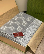Load image into Gallery viewer, CLTH493 GG cashmere scarf / 17.7"W x 74.8"L
