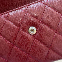 Load image into Gallery viewer, CC1448 CHANEL Lambskin Caviar Bifold Wallet / 19 x 10 cm

