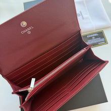 Load image into Gallery viewer, CC1448 CHANEL Lambskin Caviar Bifold Wallet / 19 x 10 cm

