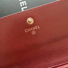 Load image into Gallery viewer, CC1448 CHANEL Lambskin Caviar Bifold Wallet / 19 x 10 cm
