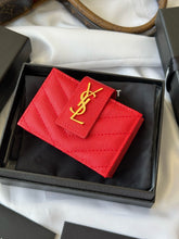 Load image into Gallery viewer, YSK385 CASSANDRE MATELASSÉ Flap Card Cases / HIGHEST QUALITY VERSION / 3.9x2.5x0.8inch
