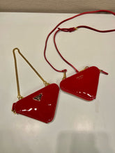 Load image into Gallery viewer, PD268 Triangular Patent Leather Mini Pouch / 5.9x3.9inch / HIGHEST QUALITY VERSION

