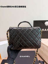 Load image into Gallery viewer, CC1451 Chanel 24A Double Flap Messenger Bag / 25 x 19 cm
