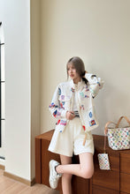 Load image into Gallery viewer, CLTH429 LV Doodle Print Bomber Jacket
