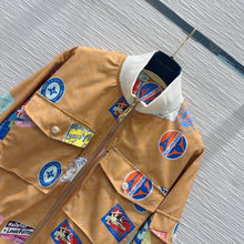 Load image into Gallery viewer, CLTH430 LV Doodle Print Bomber Jacket
