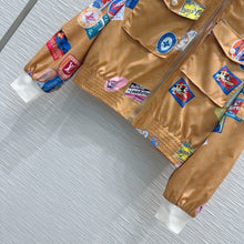Load image into Gallery viewer, CLTH430 LV Doodle Print Bomber Jacket
