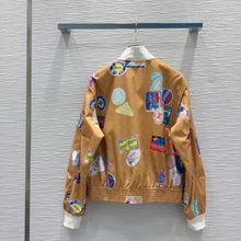 Load image into Gallery viewer, CLTH430 LV Doodle Print Bomber Jacket
