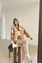 Load image into Gallery viewer, CLTH430 LV Doodle Print Bomber Jacket
