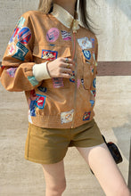 Load image into Gallery viewer, CLTH429 LV Doodle Print Bomber Jacket
