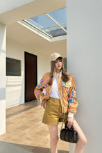 Load image into Gallery viewer, CLTH430 LV Doodle Print Bomber Jacket
