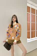 Load image into Gallery viewer, CLTH430 LV Doodle Print Bomber Jacket
