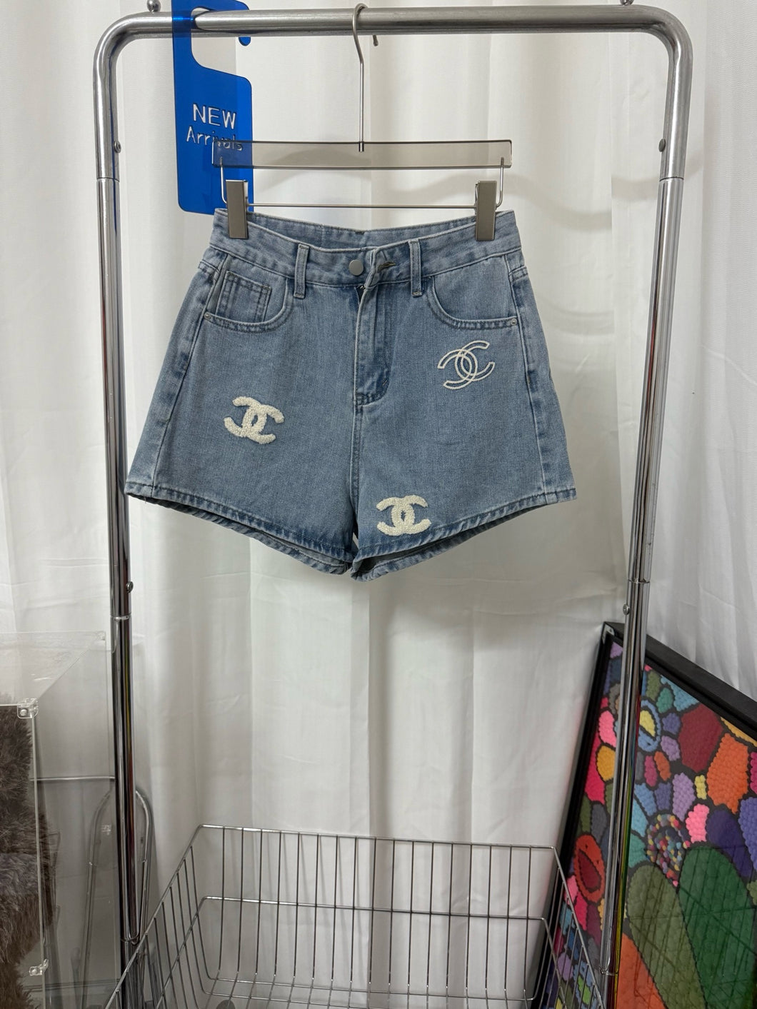 CLTH441 Chanel Cotton Denim Shorts