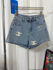 CLTH441 Chanel Cotton Denim Shorts
