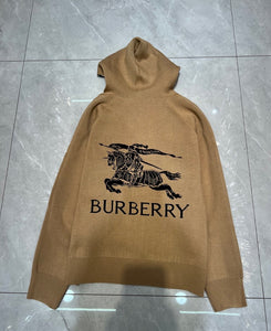 CLTH405 BUR Check Hood Cotton Zip Hoodie