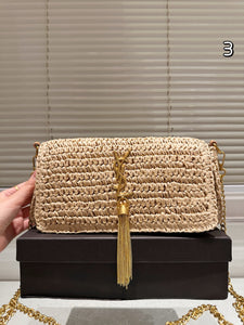 YSK417 Kate 99 Tassel in Raffia / 10.2 x 5.3 x 1.7 INCHES