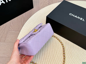 CC973 Mini Flap Bag with Top Handle / 4.7 × 7.8 × 2.3 in