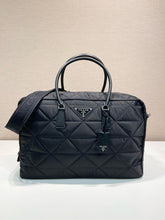 Load image into Gallery viewer, PD392 Prada Re-Nylon Plaid Travel Bag /  HIGHEST QUALITY VERSION / 45 x 30.5 x 15 cm
