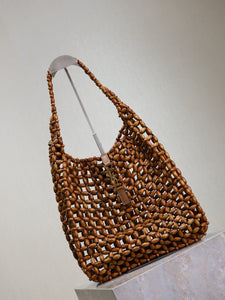 YSK418 LE 5 À 7 Large in Wood Beads / 11.8" x 13.8" x 3.9" / HIGHEST QUALITY VERSION