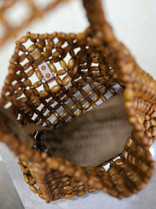YSK418 LE 5 À 7 Large in Wood Beads / 11.8" x 13.8" x 3.9" / HIGHEST QUALITY VERSION