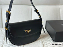 Load image into Gallery viewer, PD287 Prada Arqué Leather Shoulder Bag with Flap / 9x4.7x2.3inch
