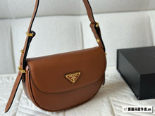 Load image into Gallery viewer, PD287 Prada Arqué Leather Shoulder Bag with Flap / 9x4.7x2.3inch
