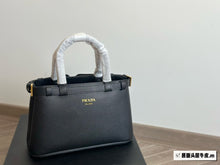 Load image into Gallery viewer, PD288 Prada Buckle Small Leather Handbag with Double Belt / 11x7x4.1inch
