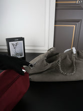 Load image into Gallery viewer, CC1462 CHANEL Suede Drawstring Chain Tote &amp; Pouch Set / 42 x 33 cm
