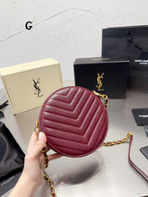 Load image into Gallery viewer, YSK262 vinyle Round Camera Bag / 6.6 x 6.6 x 2.1 INCHES
