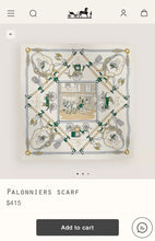 Load image into Gallery viewer, CLTH443 H Palonniers Scarf / 35.4 x 35.4in
