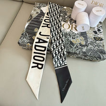 Load image into Gallery viewer, CLTH445 Dior Oblique Mitzah Scarf / 2.5 x 41.5 inches
