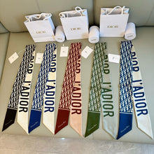 Load image into Gallery viewer, CLTH445 Dior Oblique Mitzah Scarf / 2.5 x 41.5 inches
