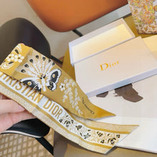 Load image into Gallery viewer, CLTH446 Toile de Jouy Papillon Mitzah Scarf / 2.5 x 41.5 inches
