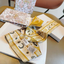 Load image into Gallery viewer, CLTH446 Toile de Jouy Papillon Mitzah Scarf / 2.5 x 41.5 inches
