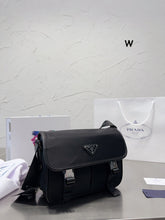 Load image into Gallery viewer, PD258 Re-Nylon and Saffiano Leather Shoulder Bag / 9.4x7.1x3.4inch
