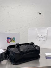 Load image into Gallery viewer, PD258 Re-Nylon and Saffiano Leather Shoulder Bag / 9.4x7.1x3.4inch
