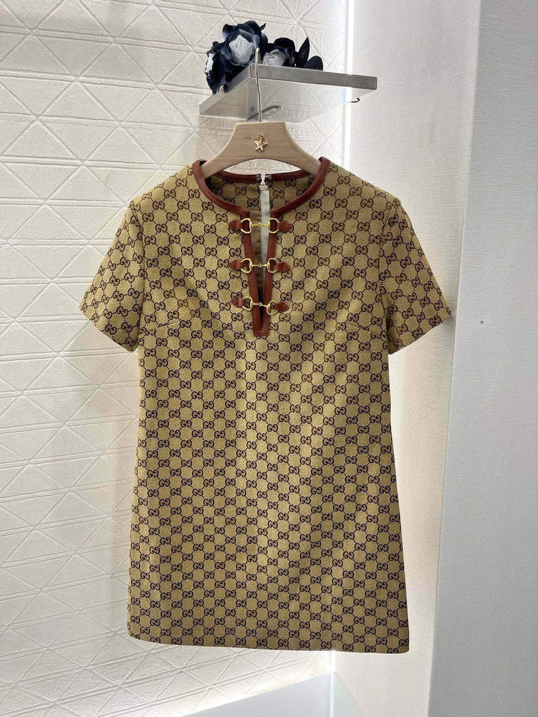 CLTH460 GG Canvas Dress with Horsebit / SizeS/M/L